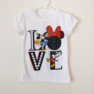 ⭐3/$25⭐ Disney Girls Minnie and Mickey Mouse T-shirt